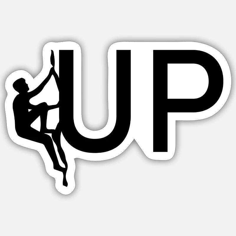 Bouldern Klettern Climbing - Sticker Größe S (10 x 10 cm) - Mattweiß