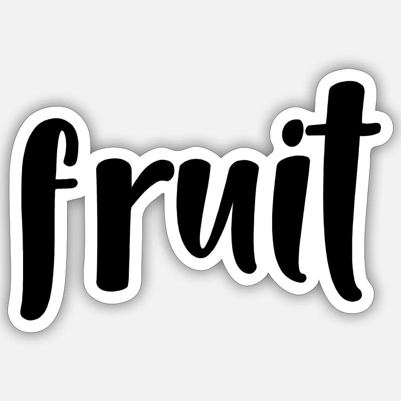 Fruit - Sticker taille S (10 x 10 cm) - blanc mat