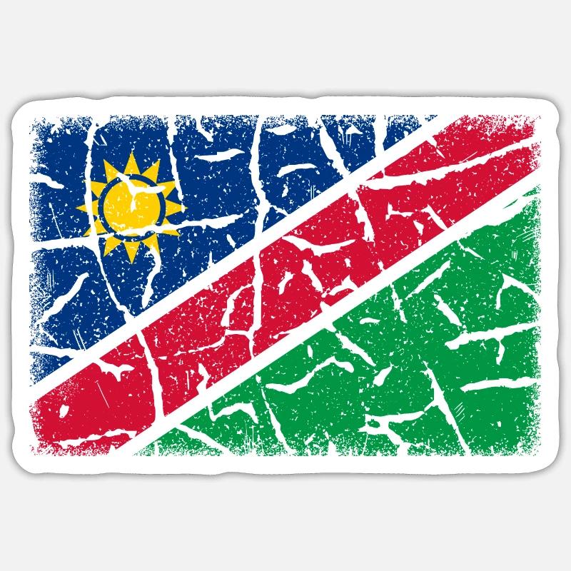 Namibia - Sticker Größe S (10 x 10 cm) - Mattweiß