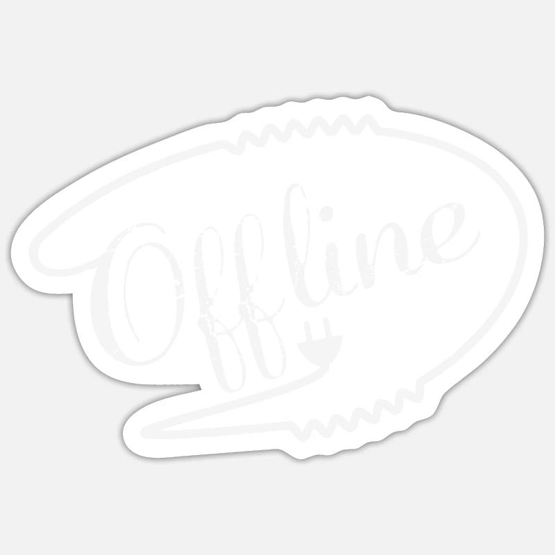 offline - Sticker Größe S (10 x 10 cm) - Mattweiß