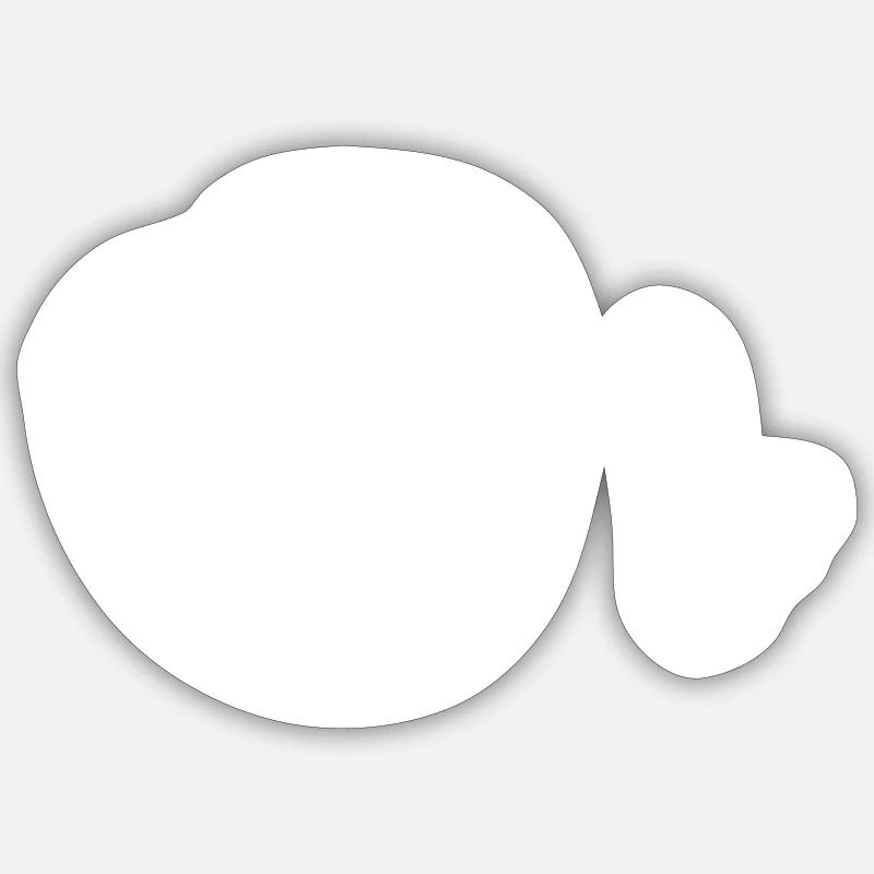 Feu vert - Sticker taille S (10 x 10 cm) - blanc mat