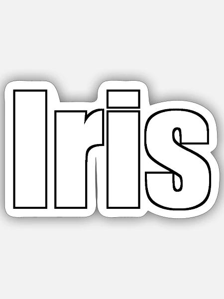 Iris - Sticker size S (10 x 10 cm) - white matte