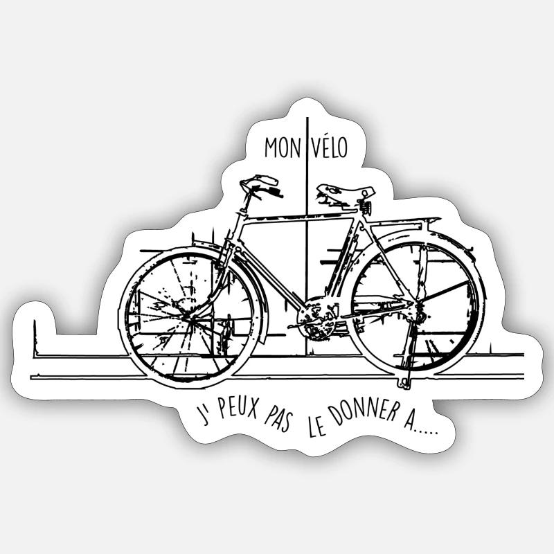 VELO DESIGN - Sticker taille S (10 x 10 cm) - blanc mat