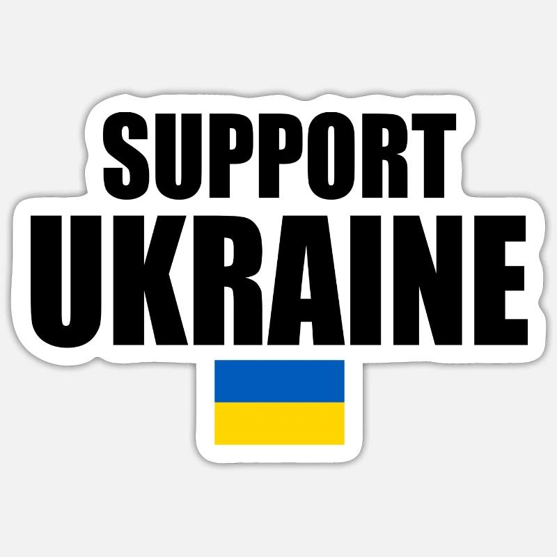 Support ukraine Sticker taille S (10 x 10 cm)