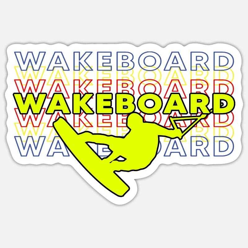 wakeboard de style wakeboard Sticker taille S (10 x 10 cm)