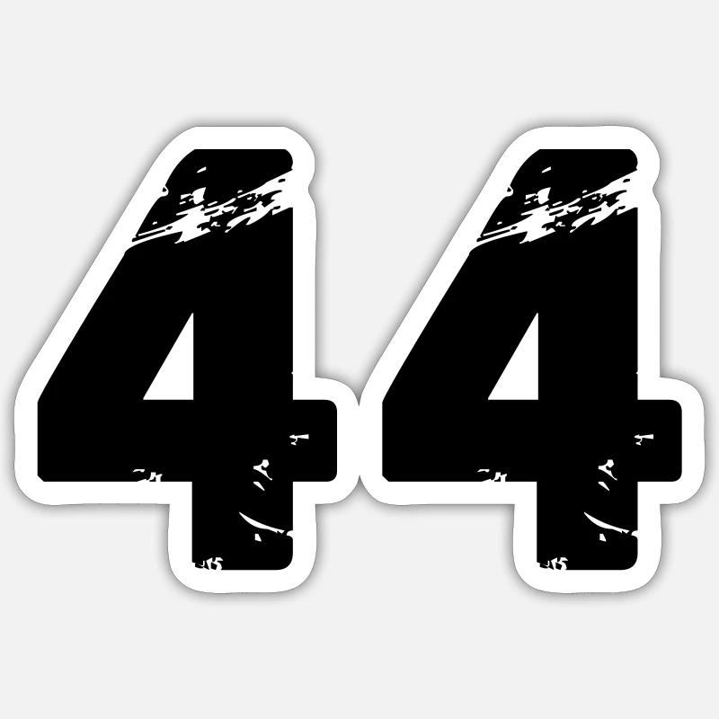 44 - Sticker size S (10 x 10 cm) - white matte