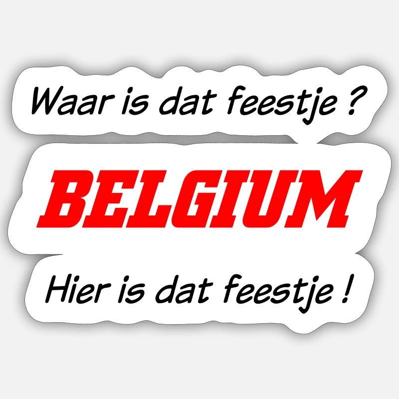 Feestje - Sticker taille S (10 x 10 cm) - blanc mat