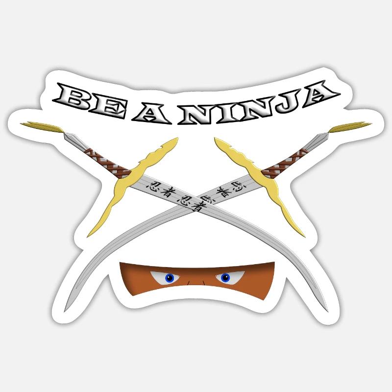 Ninja Sticker Größe S (10 x 10 cm)