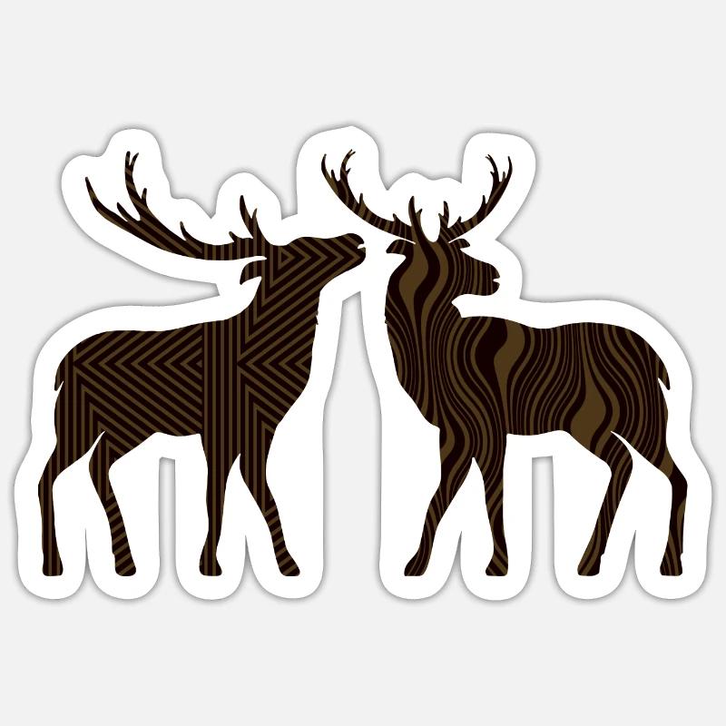 Deer - Sticker size S (10 x 10 cm) - white matte