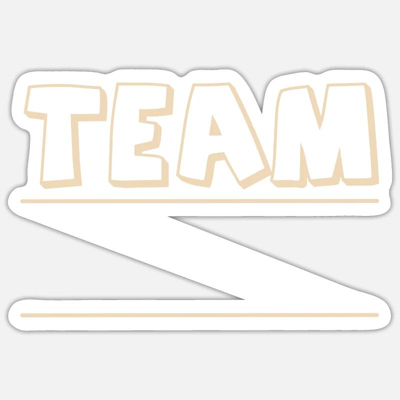 Team - Sticker Größe S (10 x 10 cm) - Mattweiß