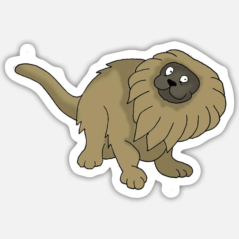 Monkeys - Sticker size S (10 x 10 cm) - white matte