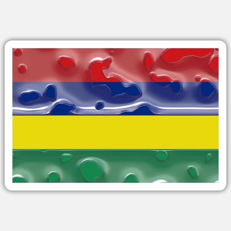 Maurice - Sticker taille S (10 x 10 cm) - blanc mat