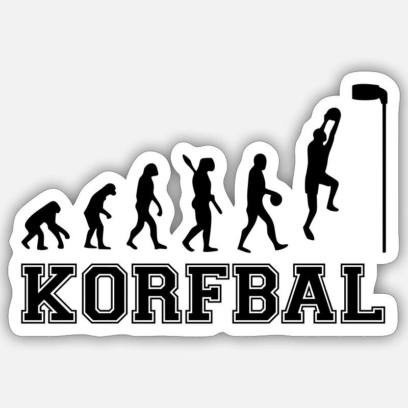 evolution korfball2 0 - Sticker size S (10 x 10 cm) - white matte