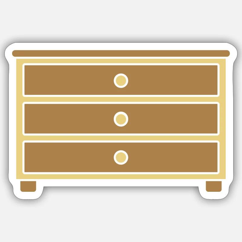 Tiroirs de meubles design Commode Sticker taille S (10 x 10 cm)