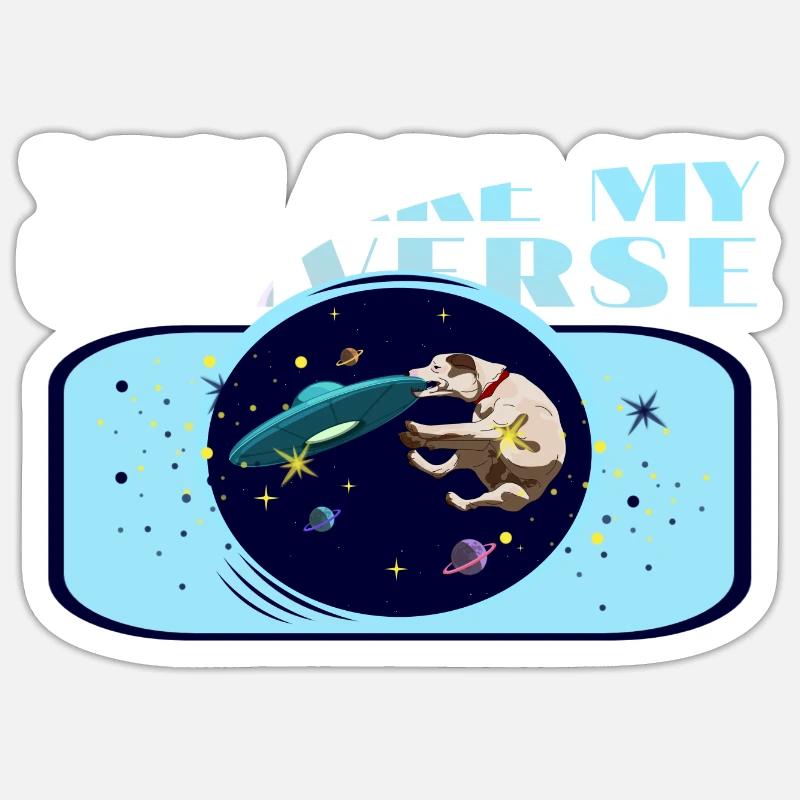 Frisbee drôle - Sticker taille S (10 x 10 cm) - blanc mat