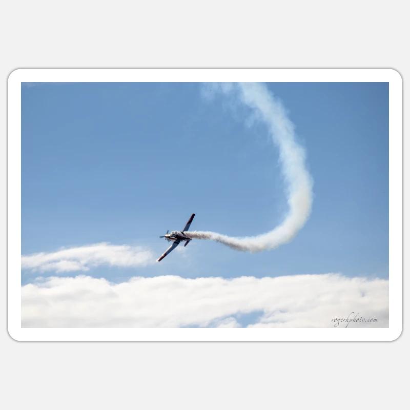 PC-7 Flieger der Schweizer Luftwaffe - Sticker Größe S (10 x 10 cm) - Mattweiß