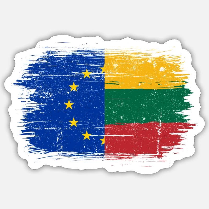 EU Lithuania Flag Blend Sticker size S (10 x 10 cm)