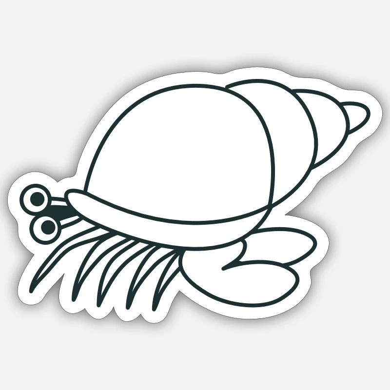 hermit crab Sticker size S (10 x 10 cm)