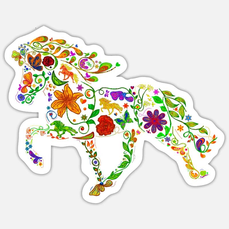 Couleur de la fleur d’Isi - Sticker taille S (10 x 10 cm) - blanc mat