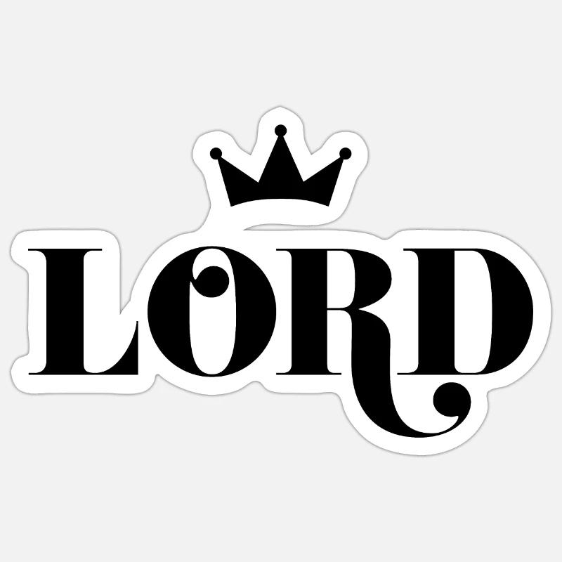 Lord - Sticker size S (10 x 10 cm) - white matte
