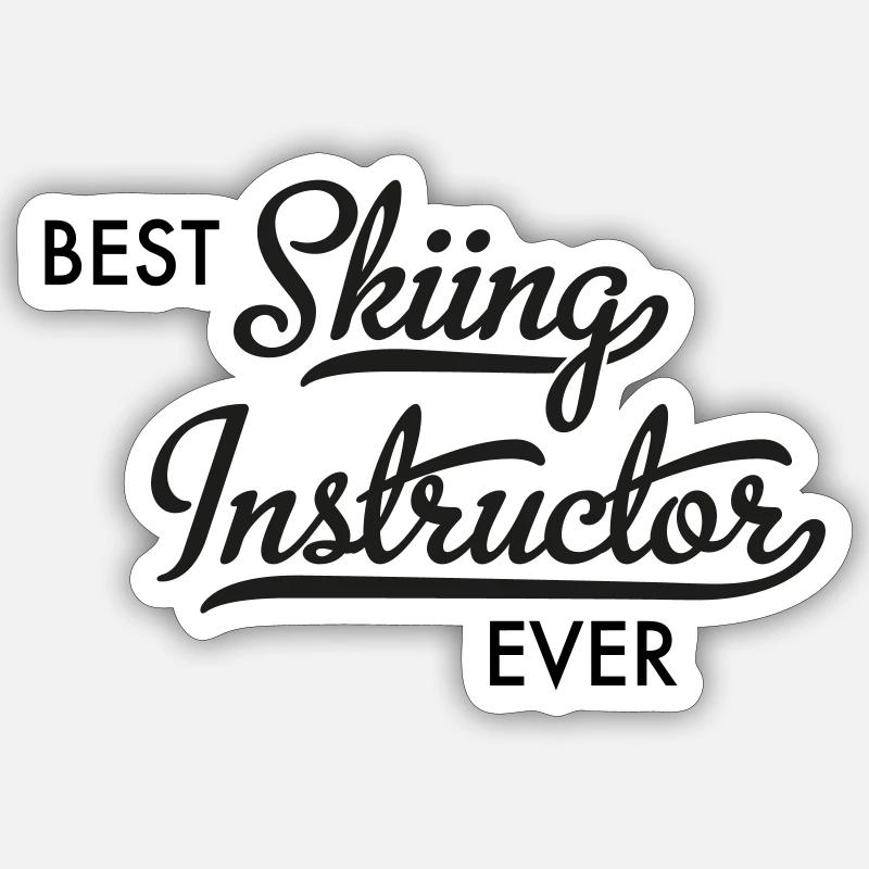 Moniteur de ski Sticker taille S (10 x 10 cm)