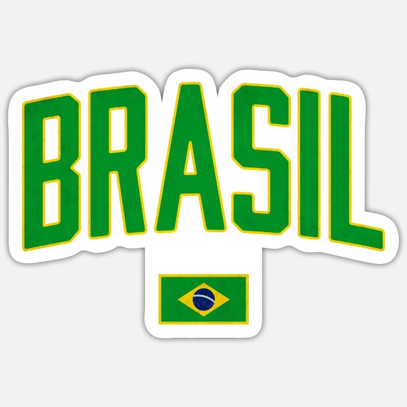 Brasile | Brasil - Sticker formato S (10 x 10 cm) - bianco opaco