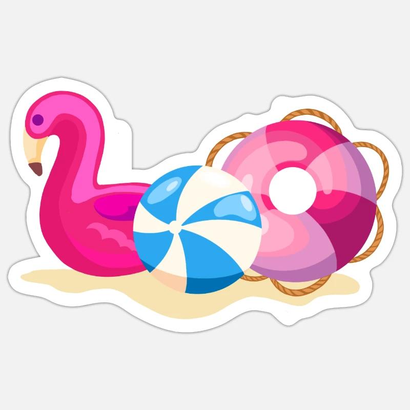 Bathgadges in pink - Sticker size S (10 x 10 cm) - white matte