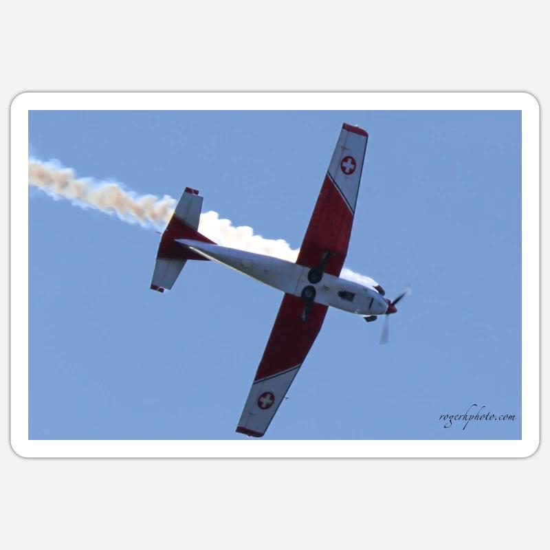 PC-7 Team der Schweizer Luftwaffe Sticker Größe S (10 x 10 cm)