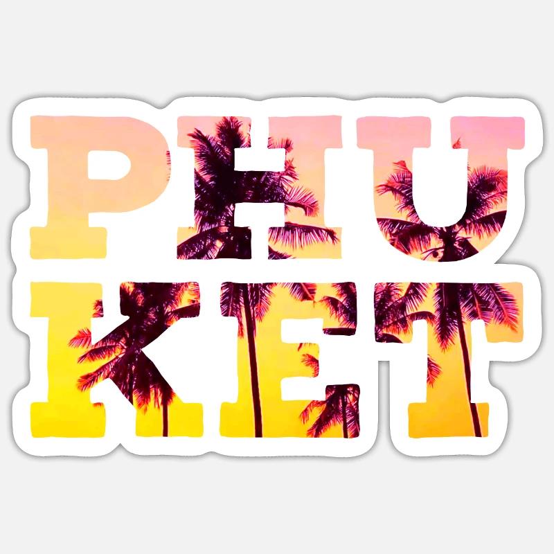 Phuket - Sticker Größe S (10 x 10 cm) - Mattweiß