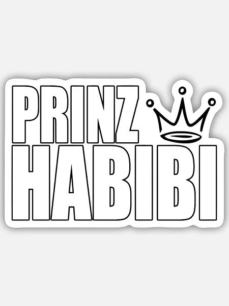 Prinz Habibi - Sticker Größe S (10 x 10 cm) - Mattweiß