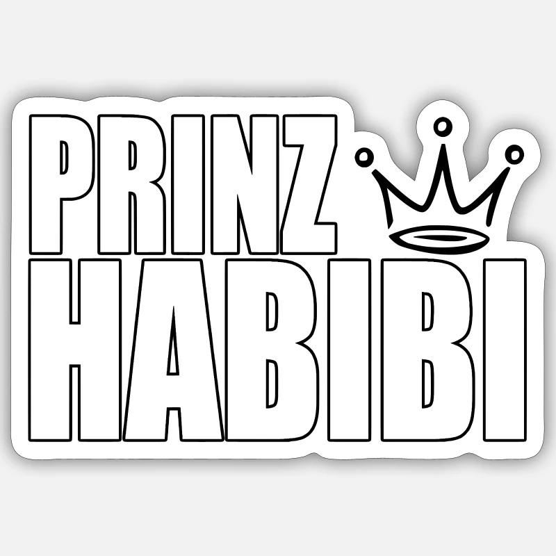 Prinz Habibi - Sticker Größe S (10 x 10 cm) - Mattweiß