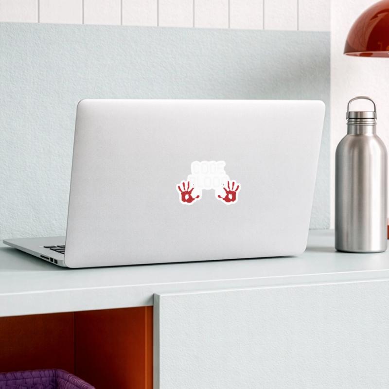 Code Blood ProgramHands Sticker taille S (10 x 10 cm)