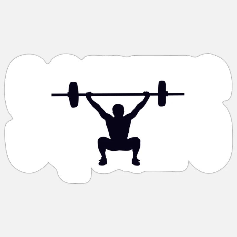 Squats Gym Logo Sticker Größe S (10 x 10 cm)