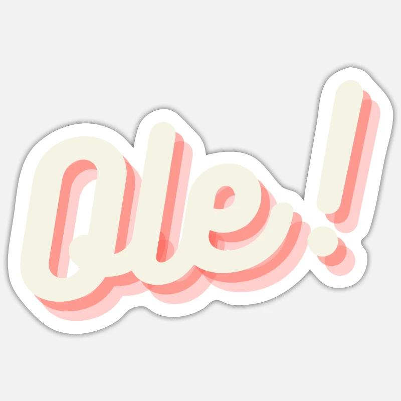 ole - Sticker size S (10 x 10 cm) - white matte