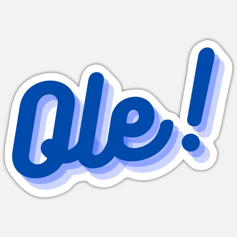 ole - Sticker taille S (10 x 10 cm) - blanc mat