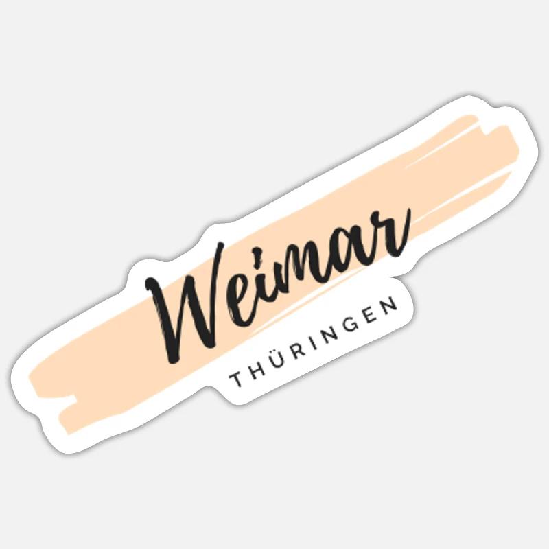 Weimar - Sticker Größe S (10 x 10 cm) - Mattweiß