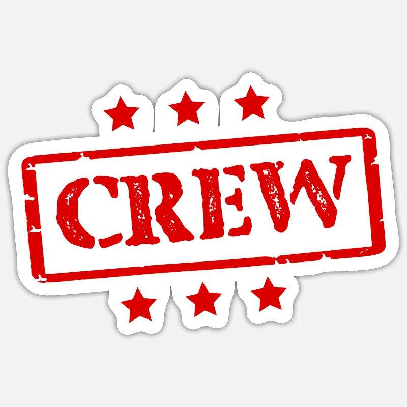 Crew - Sticker Größe S (10 x 10 cm) - Mattweiß