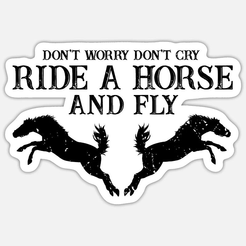 Conception acrobatique de voûte et cheval équestre Sticker taille S (10 x 10 cm)