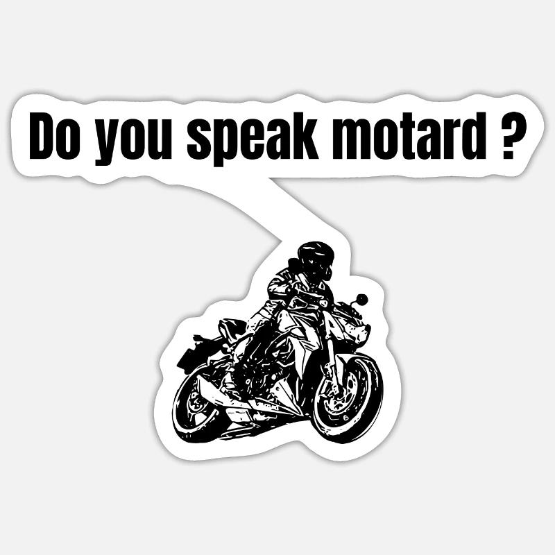 Sprichst du Biker? - Sticker Größe S (10 x 10 cm) - Mattweiß