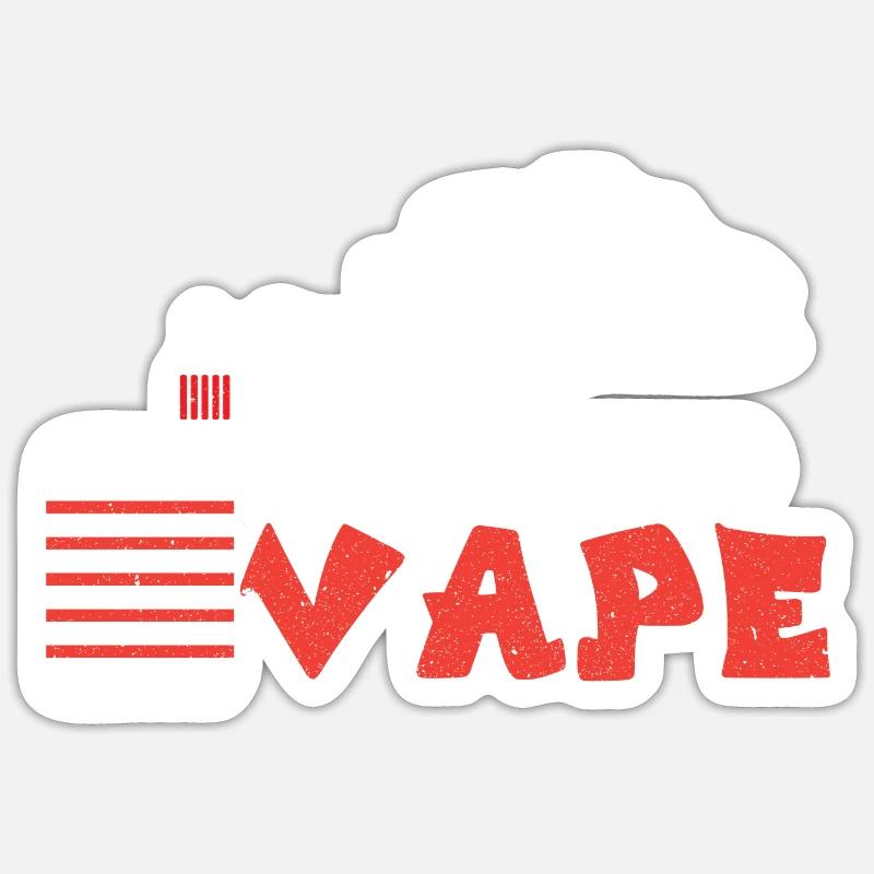 E-Zigarette E-Shisha Dampf Liquid Sticker Größe S (10 x 10 cm)
