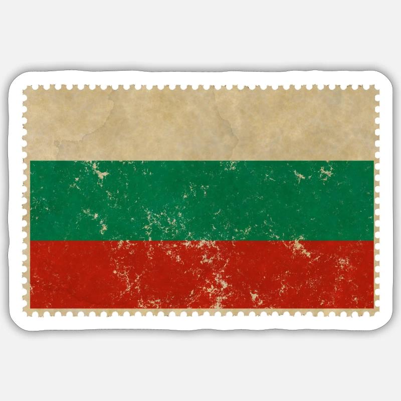 Bulgarie - Sticker taille S (10 x 10 cm) - blanc mat