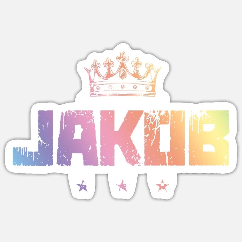 Jacob - Sticker size S (10 x 10 cm) - white matte