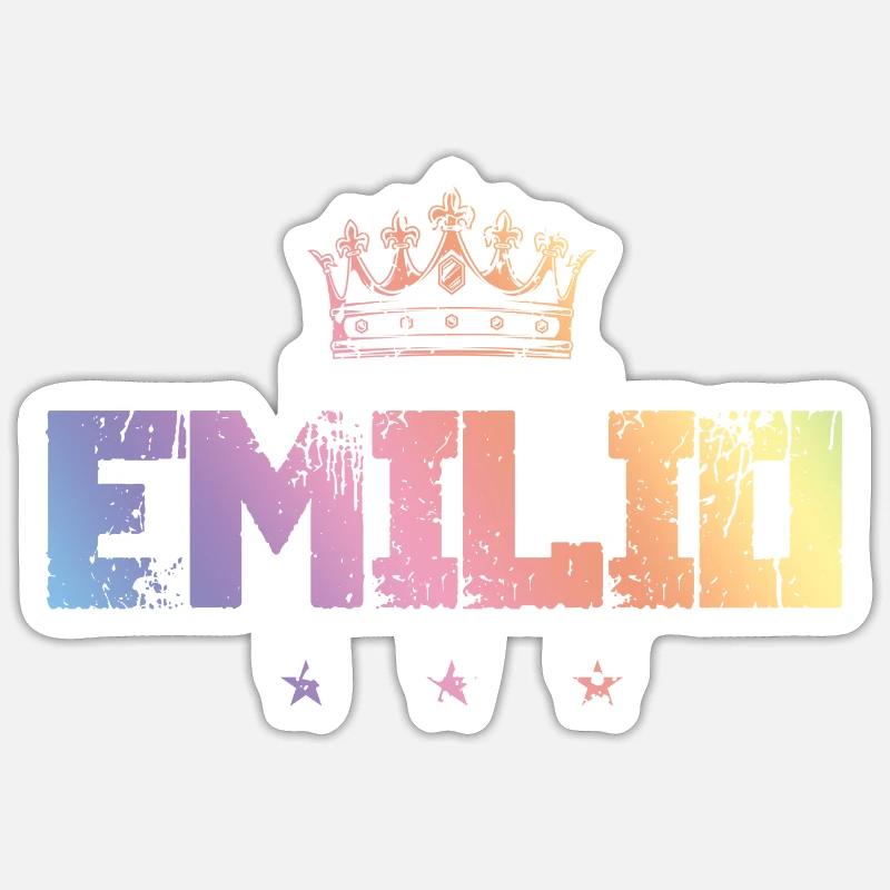 Emilio - Sticker size S (10 x 10 cm) - white matte