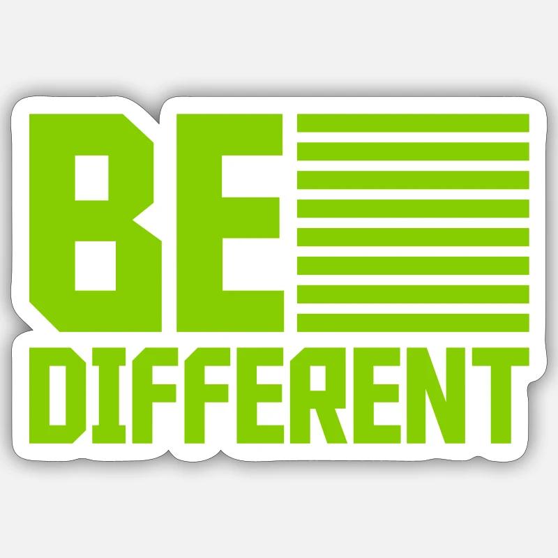 Soyez différent Logo Design - Sticker taille S (10 x 10 cm) - blanc mat