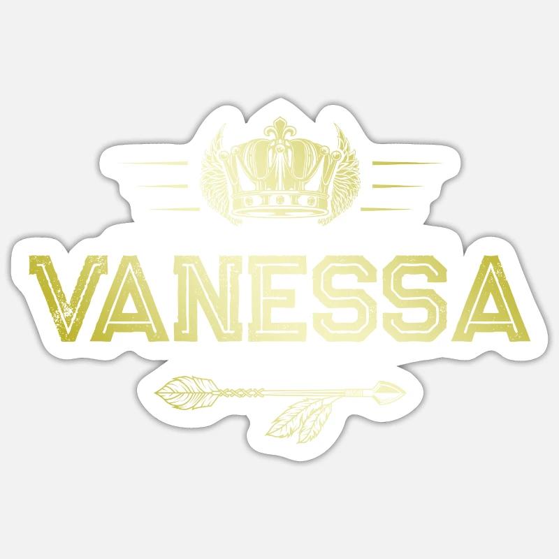 Vanessa - Sticker size S (10 x 10 cm) - white matte