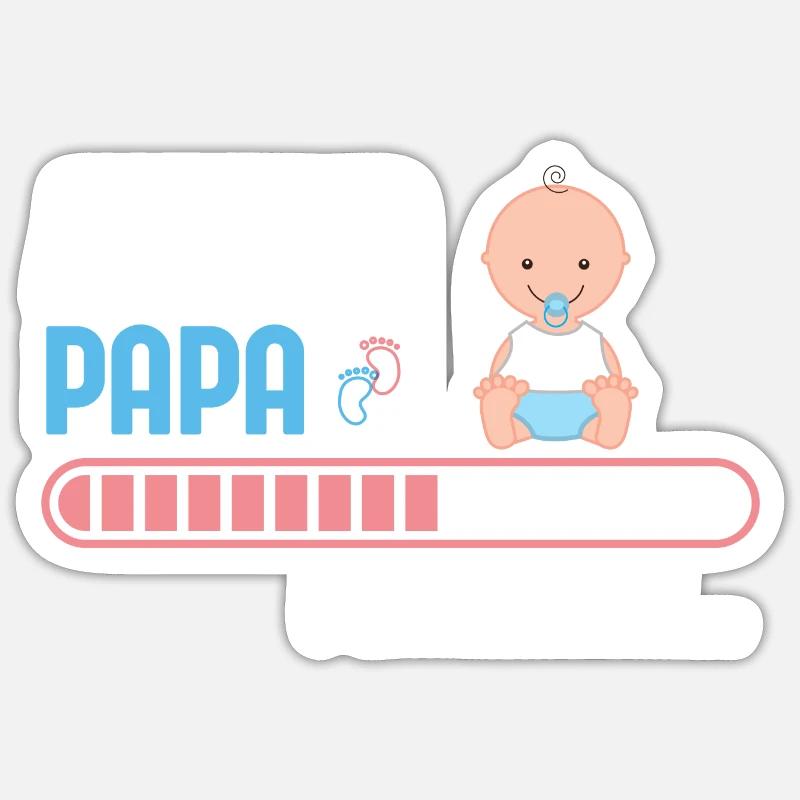 DAD-TO-BE PLEASE WAIT Sticker size S (10 x 10 cm)