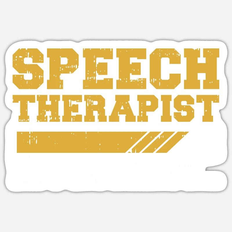 Sprachtherapeut Logopäde Geschenk Sticker Größe S (10 x 10 cm)