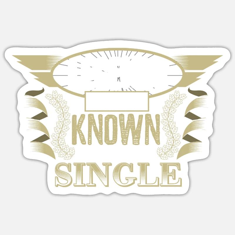Single Solo Relationship - Sticker size S (10 x 10 cm) - white matte