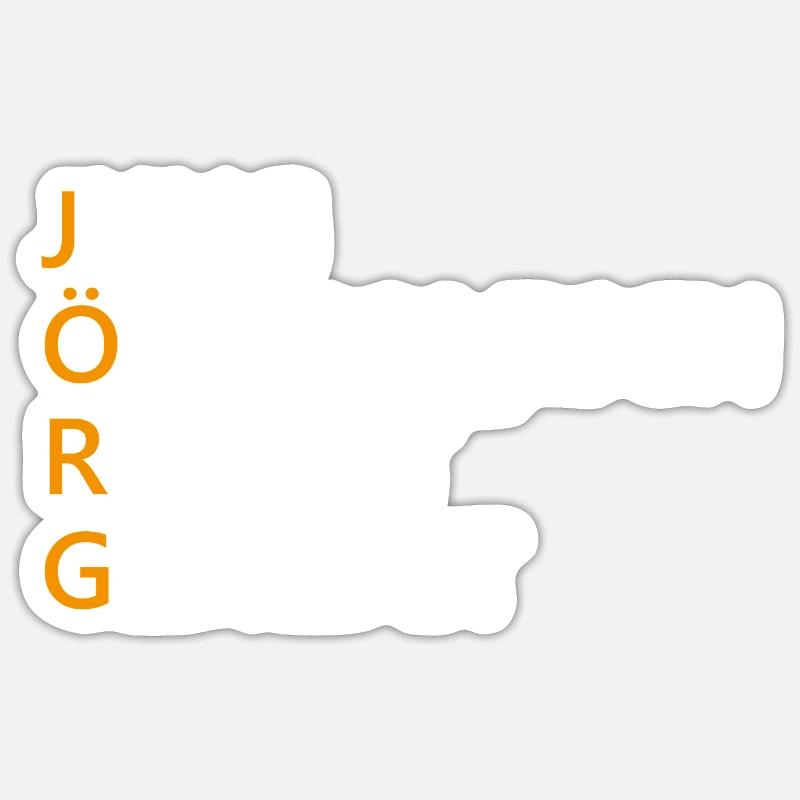 Jörg Name Geschenk - Sticker Größe S (10 x 10 cm) - Mattweiß