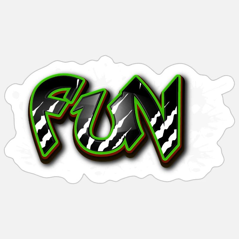 Fun im Graffiti Style Sticker Größe S (10 x 10 cm)
